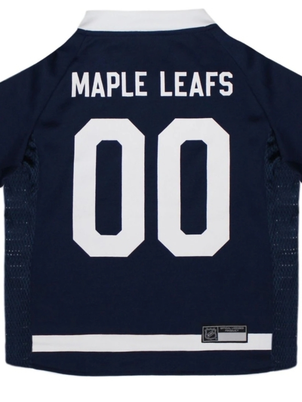 Dog Toronto Maple Leafs Navy Jersey with White Number 00